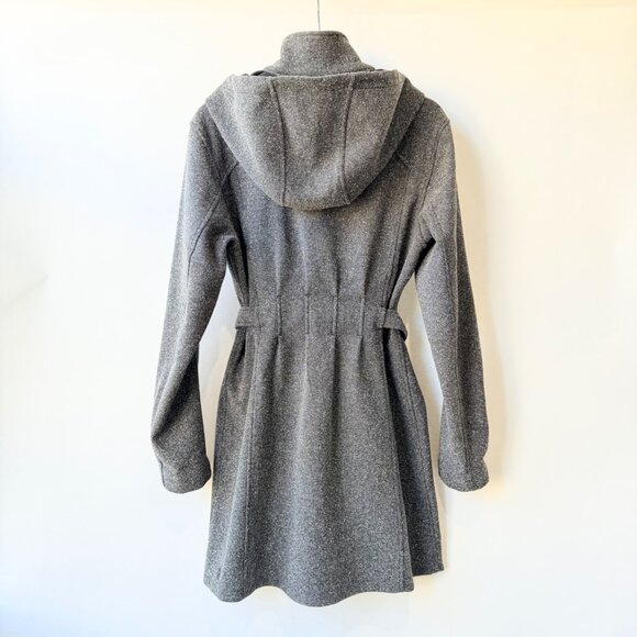 Lululemon Apres Sport Hooded Belted Tweed Trench Jacket Women’s Size 10 Gray Q8 - Picture 3 of 12